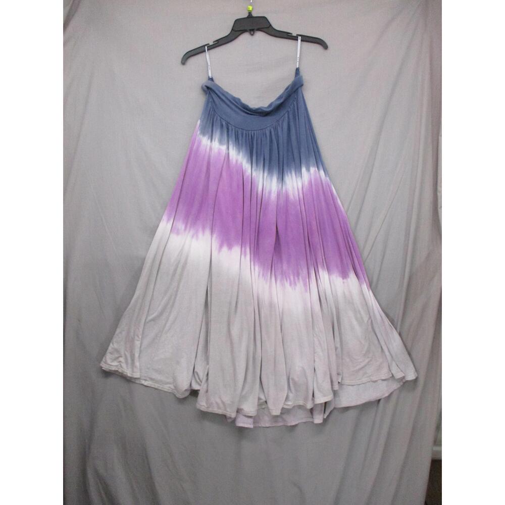 Three Dots‎ Purple Gray Gradient Strapless Maxi Dress Womens Medium